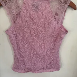Y2K Women's Lace V-Neck Camisole Tank Top - Light Pink thumbnail 4