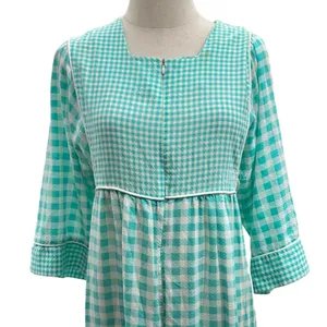 Leisure Life Vintage Gingham Lounge House Dress XL thumbnail 3