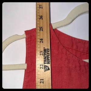 Banana Republic Tank Top Womens M Red Linen Sleeveless Babydoll Casual Summer thumbnail 6
