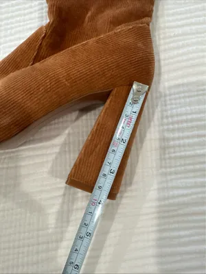 Zara corduroy high hills ankle boots 39 thumbnail 6
