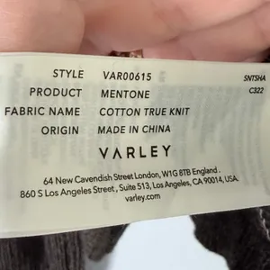 Varley Mentone Sweater XS Brown Marl Half Zip Cotton Ribbed Oversized Collar thumbnail 4