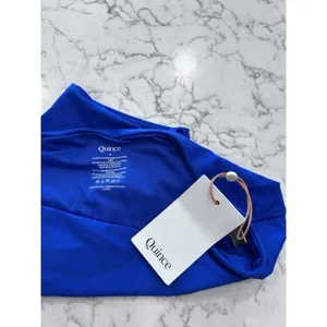 NWT Quince Electric Blue High Rise High Leg Bikini Bottoms Size Medium thumbnail 5