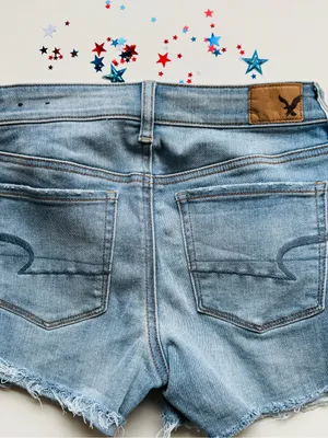 American Eagle Outfitters Light Wash Denim Cutoff Shorts thumbnail 4