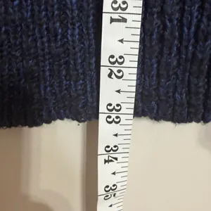 Abercrombie & Fitch Navy Blue White Striped Open Knit Cardigan Sweater XS/S thumbnail 7