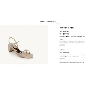 Badgley Mischka‎ Ultima Block Heels Soiree Date Night Bridal Wedding US 7 thumbnail 2