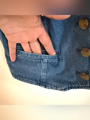 J.Crew Womens Vest Denim Jean Button Front Cotton Blend Size 6 thumbnail 7