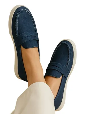 Denim Slip On Loafers Boat Shoe Style EU 40 US 9 9.5 thumbnail 1