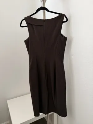 Sleek sleeveless midi sheath dress by next. Subtle knot detail at the neckline. thumbnail 2