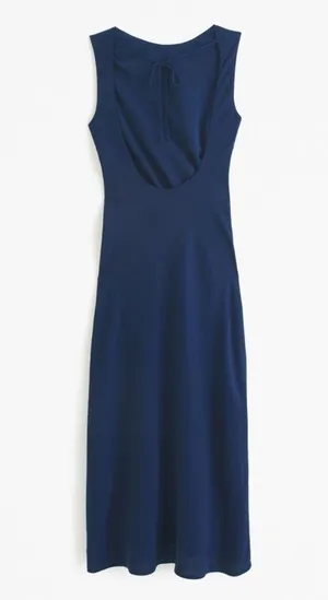 Abercrombie Elegant Navy Blue Sleeveless Dress thumbnail 2