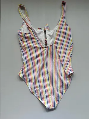 kate spade Multicolor Striped Tie-Front‎ One-Piece Size M/L thumbnail 3