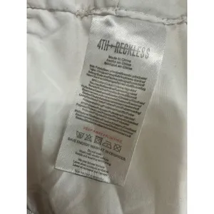 4th Reckless Cream Square Neck Tie Back Crop Top Linen‎ Blend Women's S thumbnail 4