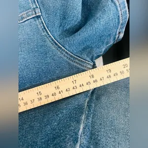 Good American denim jumpsuit, and it has a very clean, modern-utility vibe SZ 2 thumbnail 6