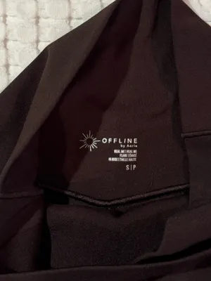 Aerie Offline Hi-Rise Flare Brown Crossover Leggings thumbnail 4
