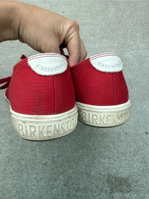 Birkenstock Arran Canvas Lace-Up Sneakers in Red & White Size US 7 thumbnail 8