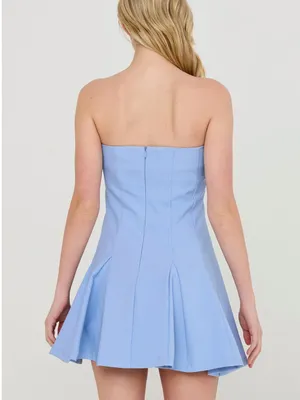 HYFVE Baby Blue Strapless Skort Dress with Built-In Shorts – Small thumbnail 3