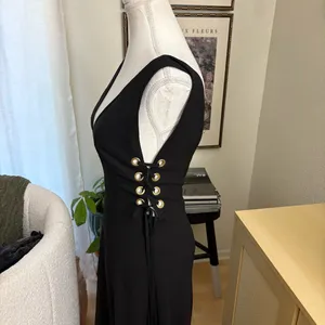 FINDERS KEEPERS Black Amos Dress Size Slits Cut Outs Lace Up‎ Maxi Size Small thumbnail 6