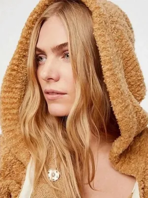 Free People Warm Wishes Hooded Sweater Teddy Jacket Cardigan thumbnail 4