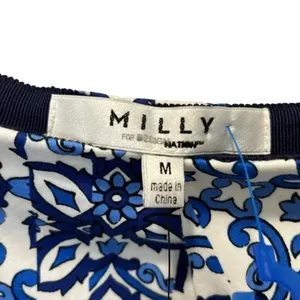 New Milly for Design‎ Nation floral skirt blue white unlined side zipper medium thumbnail 6
