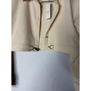 New Sasha Therese Florence crop shirt in cream sz S thumbnail 5