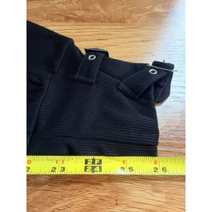 NWT Halara Black Ribbed Jodhpur Harem Pants Buckle Ankle XS thumbnail 7