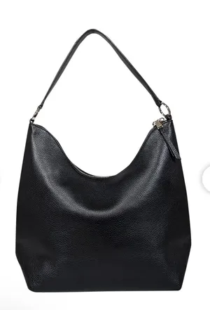 Kate Spade | Black Pebbled Textured Cow Leather Hobo Shoulder Bag Purse thumbnail 2