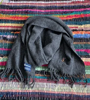Grey Lambs Wool Scarf thumbnail 1