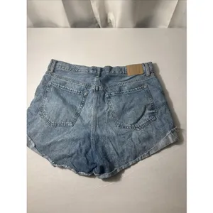 Aeropostale Mom Shorts Size 14 Light Blue‎ Ripped Distressed Cuffed Shorts thumbnail 8