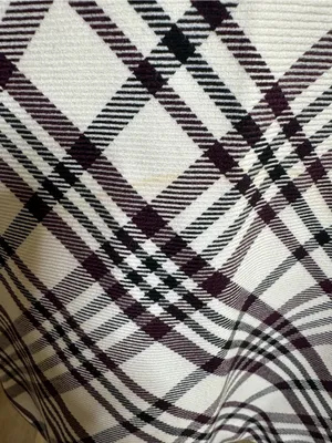 Express Size 6 Black, Burgundy and White Plaid Check A-Line Knee Length Skirt thumbnail 3