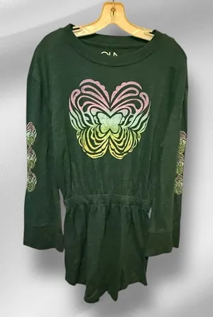 Chaser Green Mini Dress with Butterfly nwot thumbnail 1