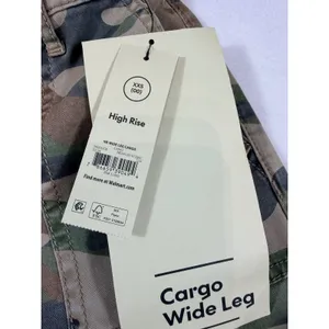 No Boundaries Women's XXS 00 Camo Cargo Wide Leg High Rise Pants NWT thumbnail 4