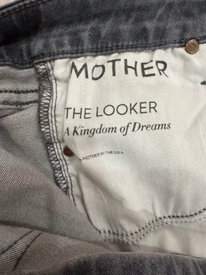 MOTHER Denim Jeans The Looker Skinny Black Animal Print thumbnail 5