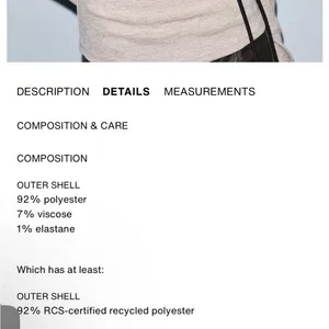 Zara NWT asymmetrical long sleeve top faux leather tie belt light beige marl thumbnail 4