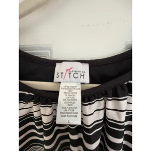 Stitch Clothing Co Womens Black White Striped Sleeveless Maxi Dress Large‎ thumbnail 3