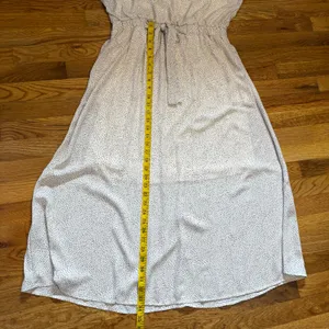 Sienna Sky Women’s XL White Brown Polka Dot V-neck Short Sleeve dress Pockets thumbnail 8