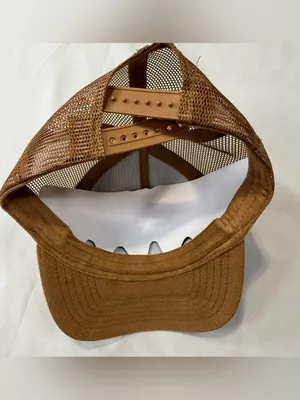 Brown Suede-Look Women’s Baseball Cap with Turquoise Concho Chain thumbnail 7