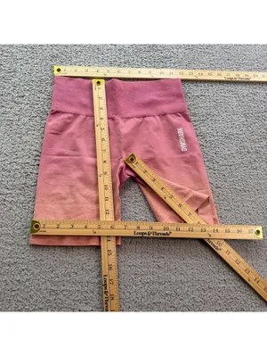 Gymshark Adapt Ombre Seamless Cycling Shorts Women’s S Pink Red High Rise thumbnail 3