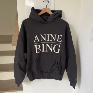 Anine Bing Harvey Serif Sweatshirt in Black - NWT thumbnail 4