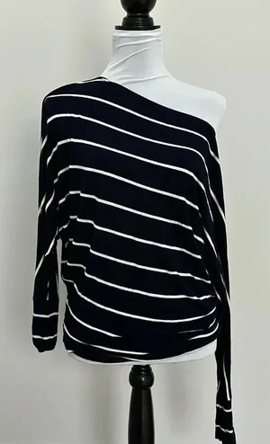 White Birch Navy and White‎ Striped Top Sz SM thumbnail 1