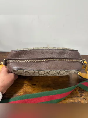 Gucci Neo GG Supreme Camera Crossbody Bag Web Strap Feline 476466 thumbnail 11