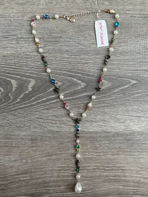 Betsey Johnson CRUISE CONTROL BLING AND SEAHORSE AND FAUX PEARLS Y NECKLACE thumbnail 1