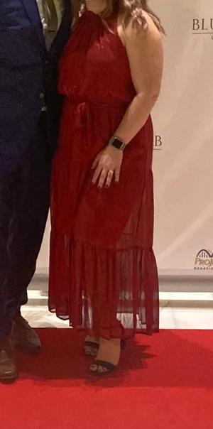 Red Maxi dress Size L thumbnail 1