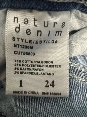 Nature Denim Ladies Distressed Flare Bottom Jeans thumbnail 5