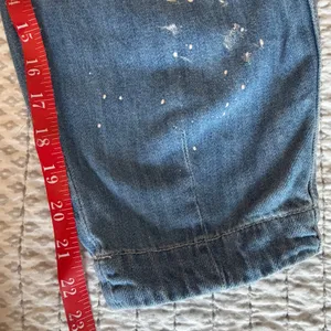 Free People Pacific Blue Paint Splatter Distressed‎ Denim Joggers XS NWT thumbnail 7