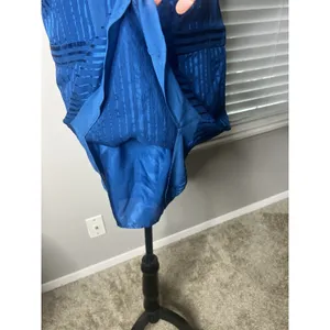 Mason by Michelle‎ Mason Mini Silk Slip Dress 0 Blue Halter Lined thumbnail 8