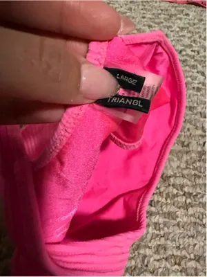 Triangl Ribbed One Shoulder Bikini Top- Size Large thumbnail 4