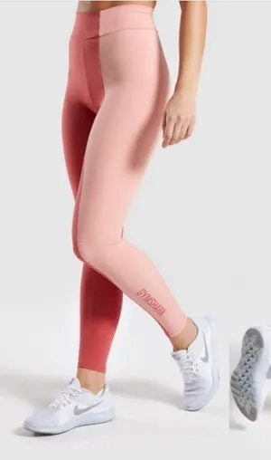 Gymshark duo leggings‎ in morrocan brick/peach bellini size medium NWT thumbnail 1