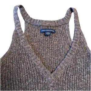 American Eagle Women's Cold Shoulder Brown Knit Sweater Zipper‎ Detailing Sz SM thumbnail 5