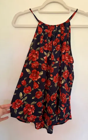 Francesca’s spaghetti strap floral top thumbnail 1