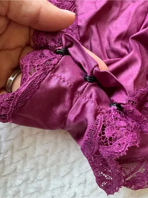VTG 70s 80s Lace Teddy Romper Bodysuit Lingerie M L Berry Coquette USA Union thumbnail 8