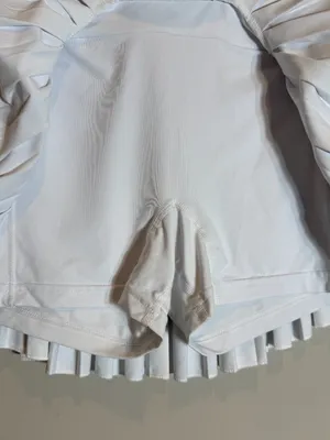 Gold Hinge Off-White Pleated Tennis Skirt Skort Women Medium White Active Tennis thumbnail 11